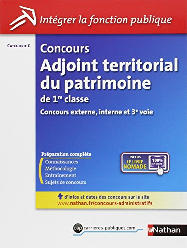 Concours adjoint territorial du patrimoine de 1re classe : concours externe, interne et 3e voie : ca