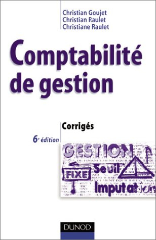 Comptabilité de gestion : corrigés
