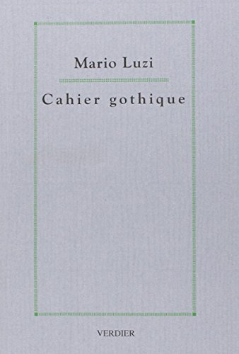 Cahier gothique. Une Libation