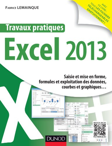 Travaux pratiques Excel 2013 : saisie et mise en forme, formules et exploitation des données, courbe