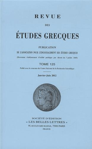 revue des études grecques :