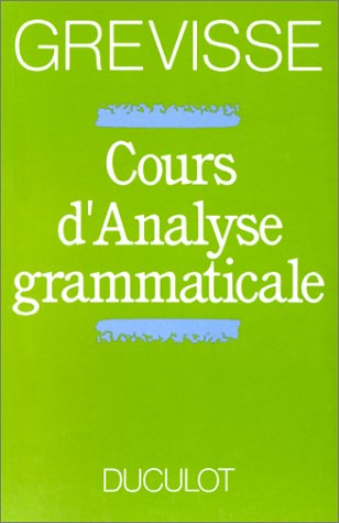 Cours d'analyse grammaticale : élève