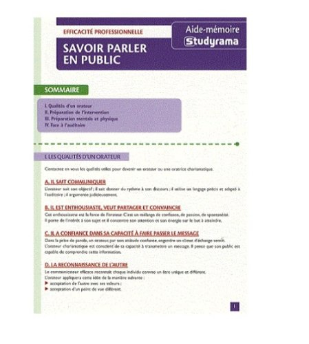Savoir parler en public