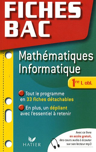 Mathématiques informatique, 1re L obligatoire