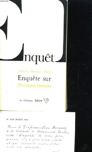 Enquête sur l'évolution littéraire en 1891