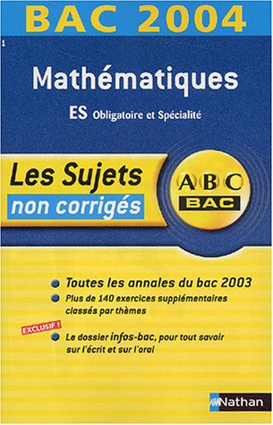 Mathématiques ES obligatoire et spécialité
