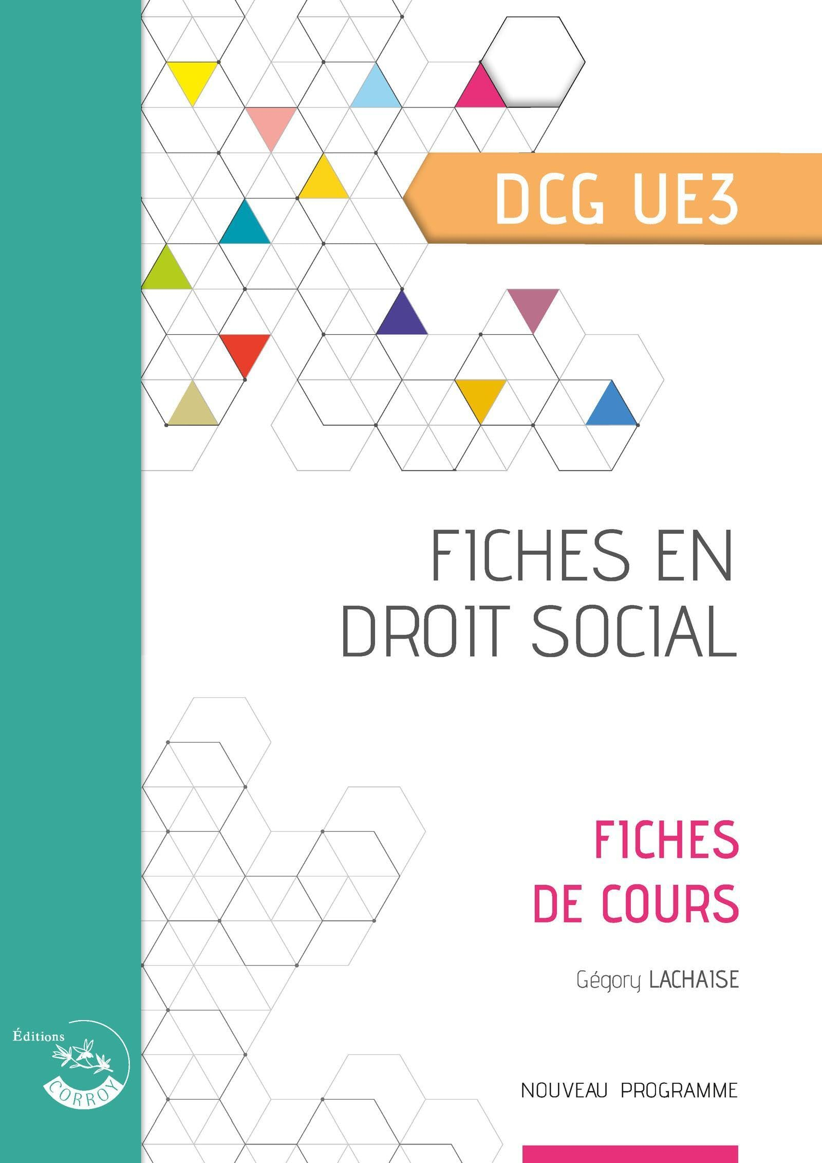 Fiches en droit social DCG UE3 : fiches de cours