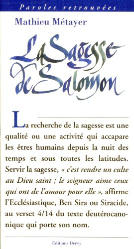 La sagesse de Salomon