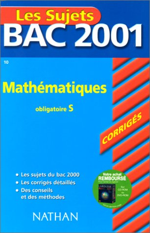 Mathématiques : obligatoire S, bac 2001