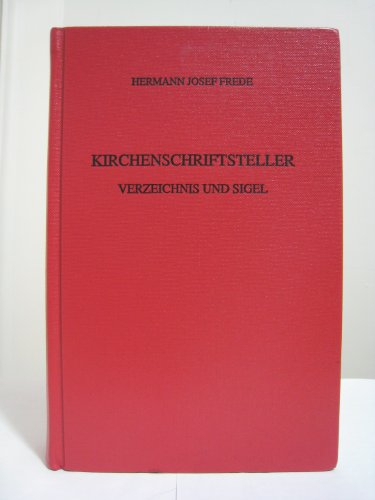 kirchenschriftsteller: verzeichnis und sigel (vetus latina)