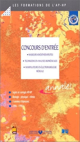 Concours d'admission aux formations : masseurs kinésithérapeutes, techniciens de laboratoires d'anal