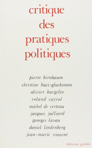 Critique des pratiques politiques
