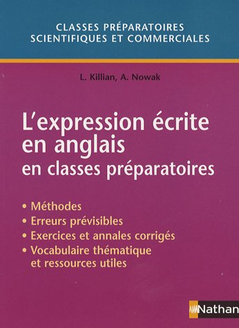 L'expression écrite en anglais en classes préparatoires