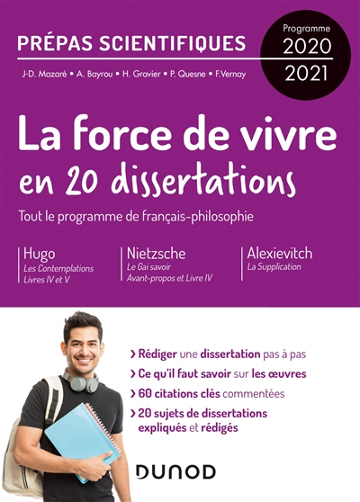La force de vivre en 20 dissertations : Hugo, Les contemplations, livres IV et V ; Nietzsche, Le gai