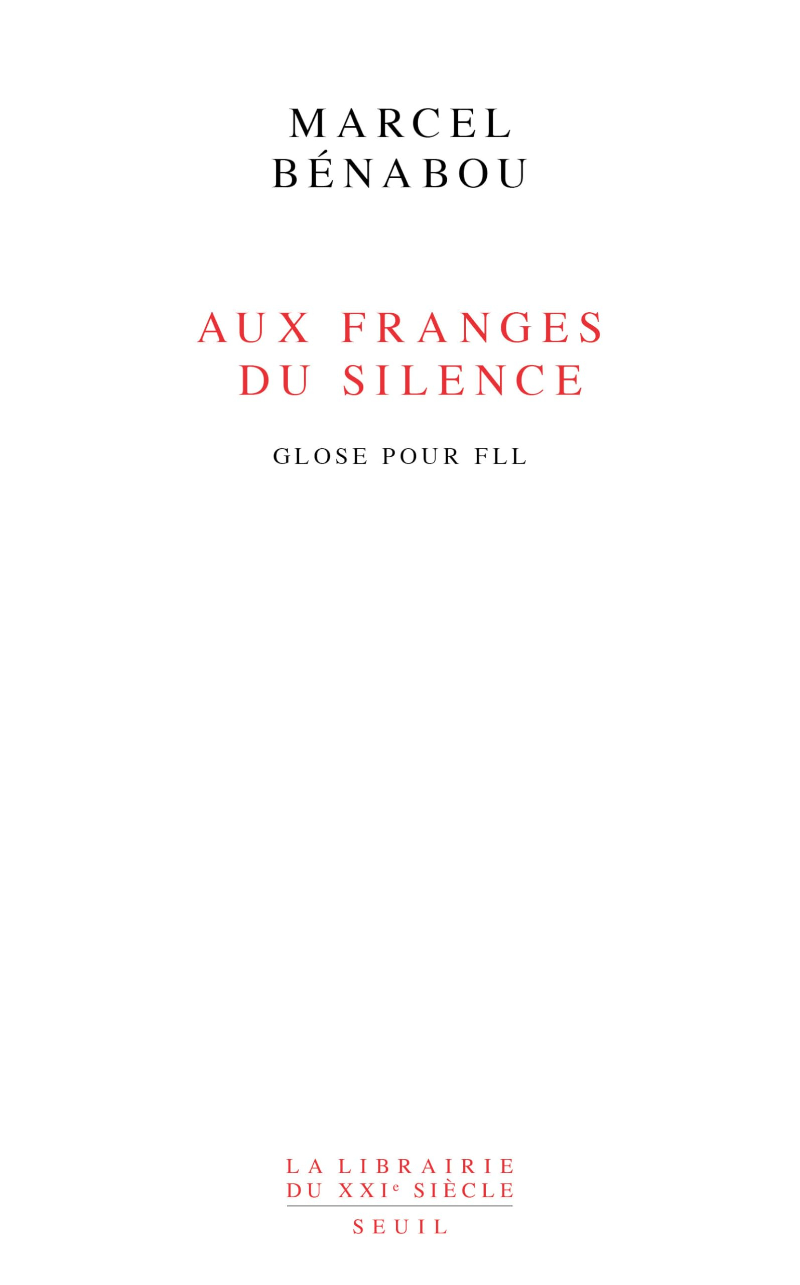 Aux franges du silence : glose pour FLL