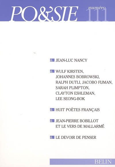 Poésie, n° 111