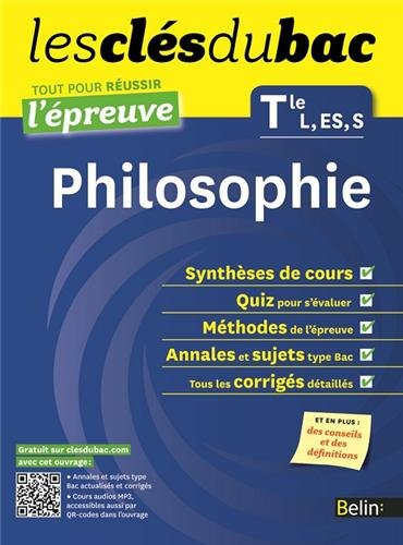 Philosophie terminale L, ES, S