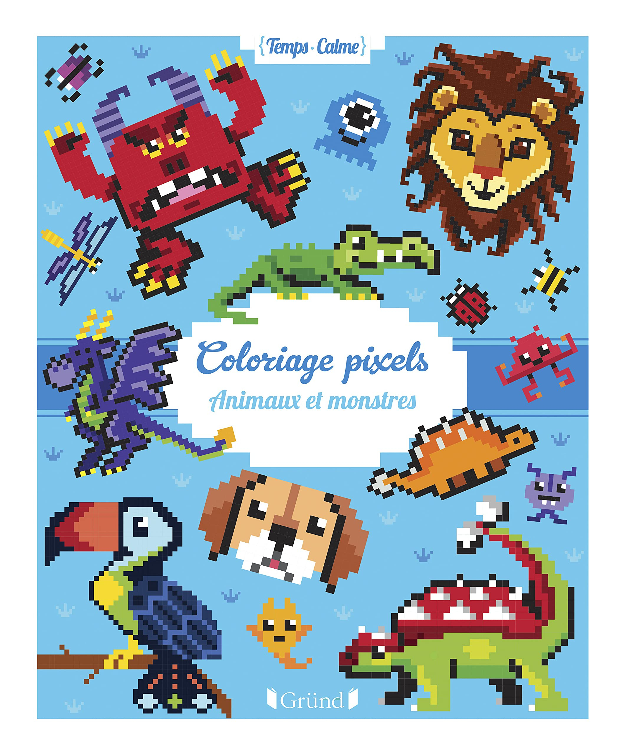 Coloriages pixels : animaux et monstres