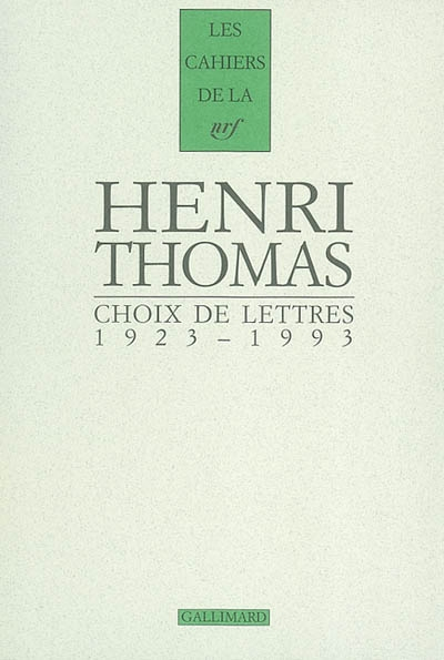 Choix de lettres (1923-1993)