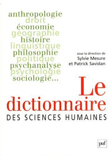 Le dictionnaire des sciences humaines