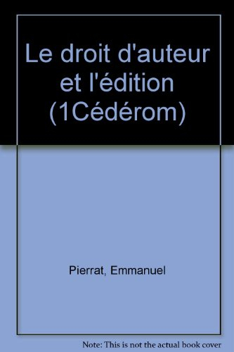 Le droit d'auteur et l'édition