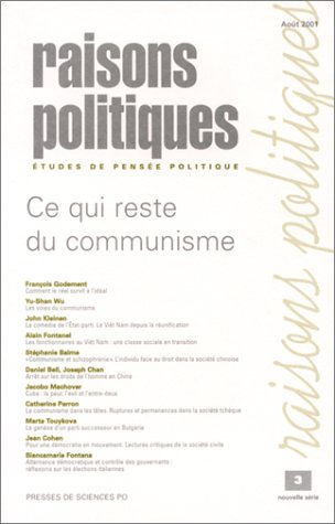 Raisons politiques, n° 3 (2001). Les communismes au pouvoir