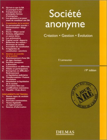 Société anonyme : création, gestion, évolution