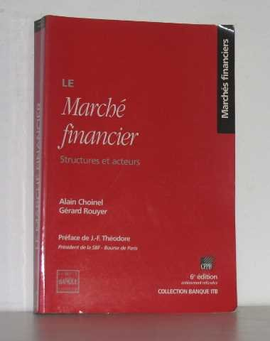 le marché financier : structures et acteurs