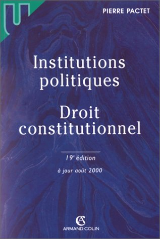 Institutions politiques, droit constitutionnel