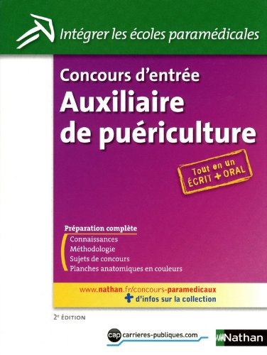 Concours d'entrée auxiliaire de puériculture : épreuves écrites et orale