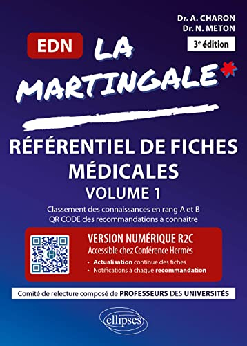 La martingale : référentiel de fiches médicales pour l'EDN. Vol. 1. Cardiologie, pneumologie, ophtal