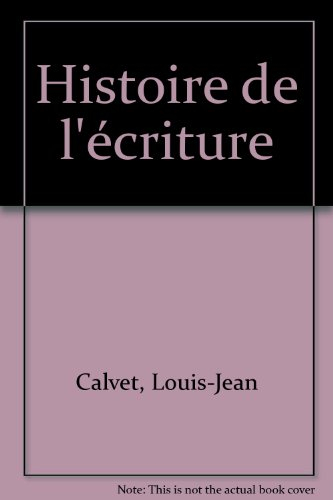 histoire de l'écriture