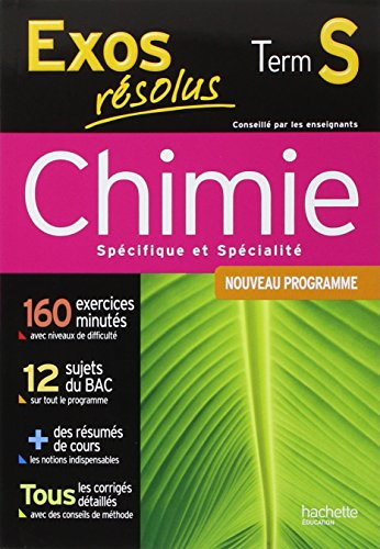 Chimie terminale S : spécifique et spécialité