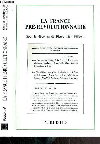 La France pré-révolutionnaire