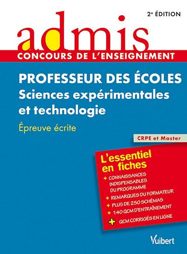 Professeur des écoles, sciences expérimentales et technologie : épreuve écrite : CRPE et Master