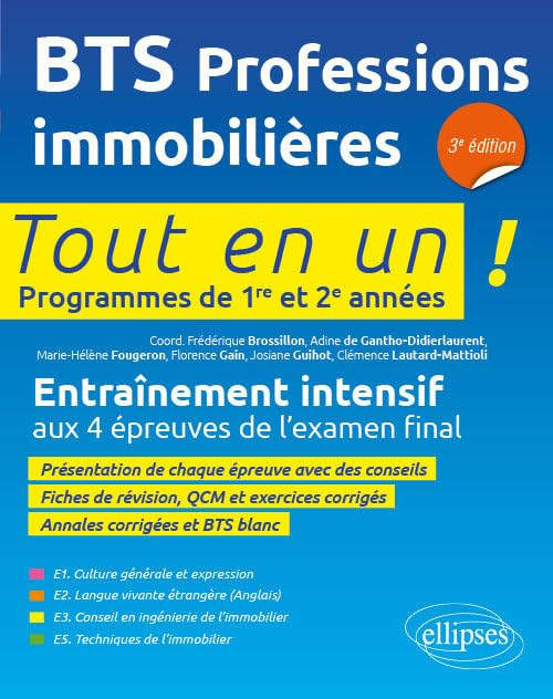 BTS PI, professions immobilières : tout en un, programmes de 1re et 2e années : entraînement intensi
