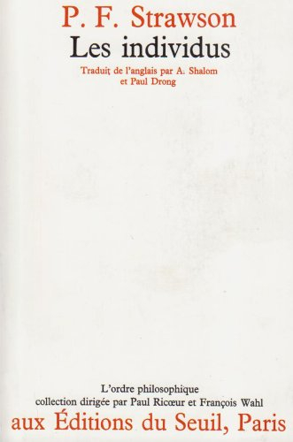 Les Individus : essai de métaphysique descriptive