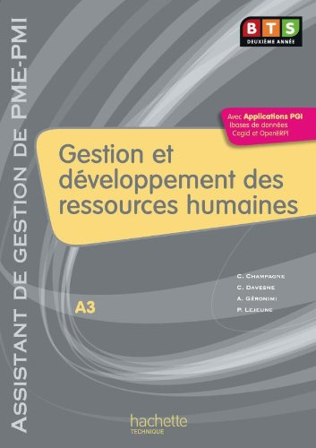 Gestion et développement des ressources humaines, BTS assistant de gestion de PME-PMI 2e année, A-3 