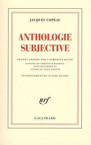Une anthologie subjective