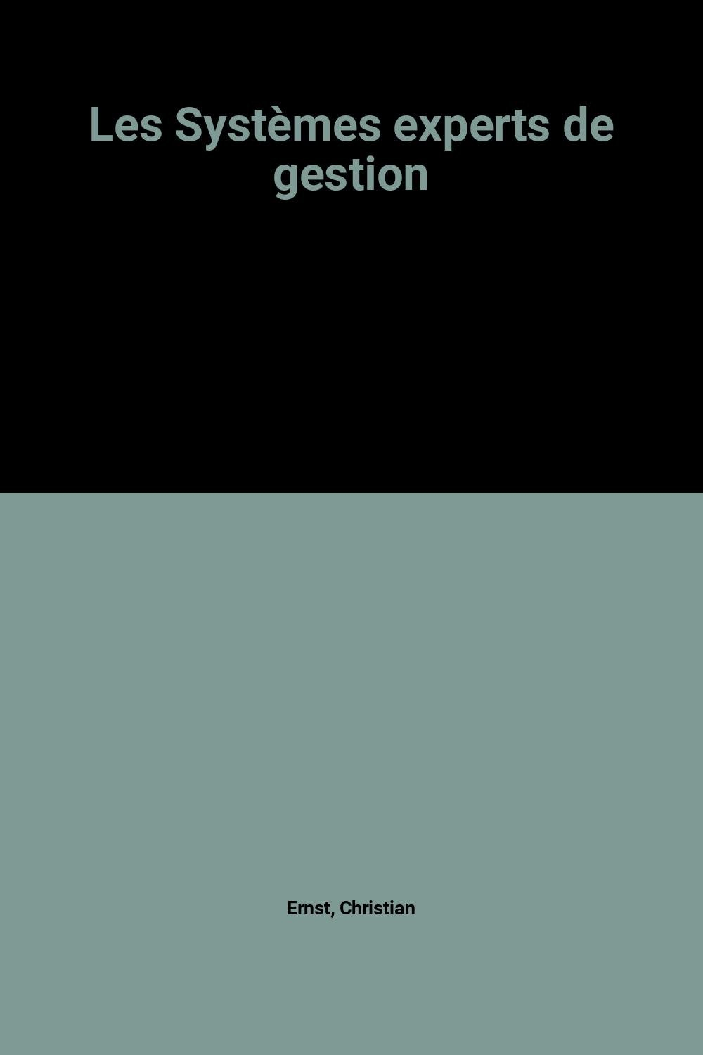 Les Systèmes experts de gestion : banque, finance, marketing