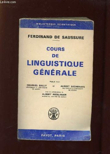 Cours de linguistique générale