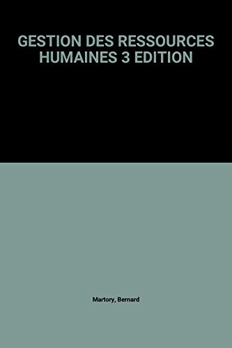 gestion des ressources humaines 3 edition