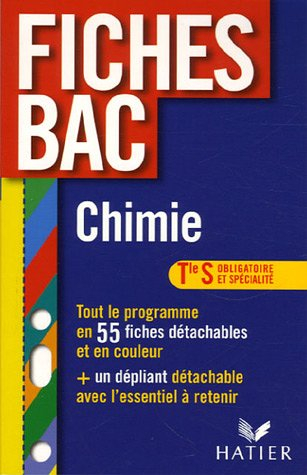 Chimie terminale S, enseignement obligatoire et enseignement de spécialité