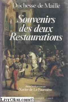 Souvenirs de deux restaurations : journal inédit