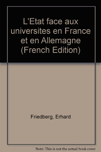 L'Etat face aux universités : en France et en Allemagne