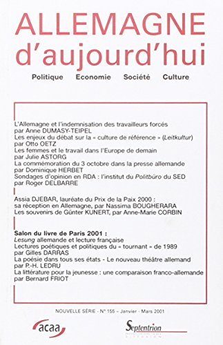 Allemagne d'aujourd'hui, n° 155