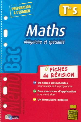 Maths, terminale S, obligatoire et spécialité