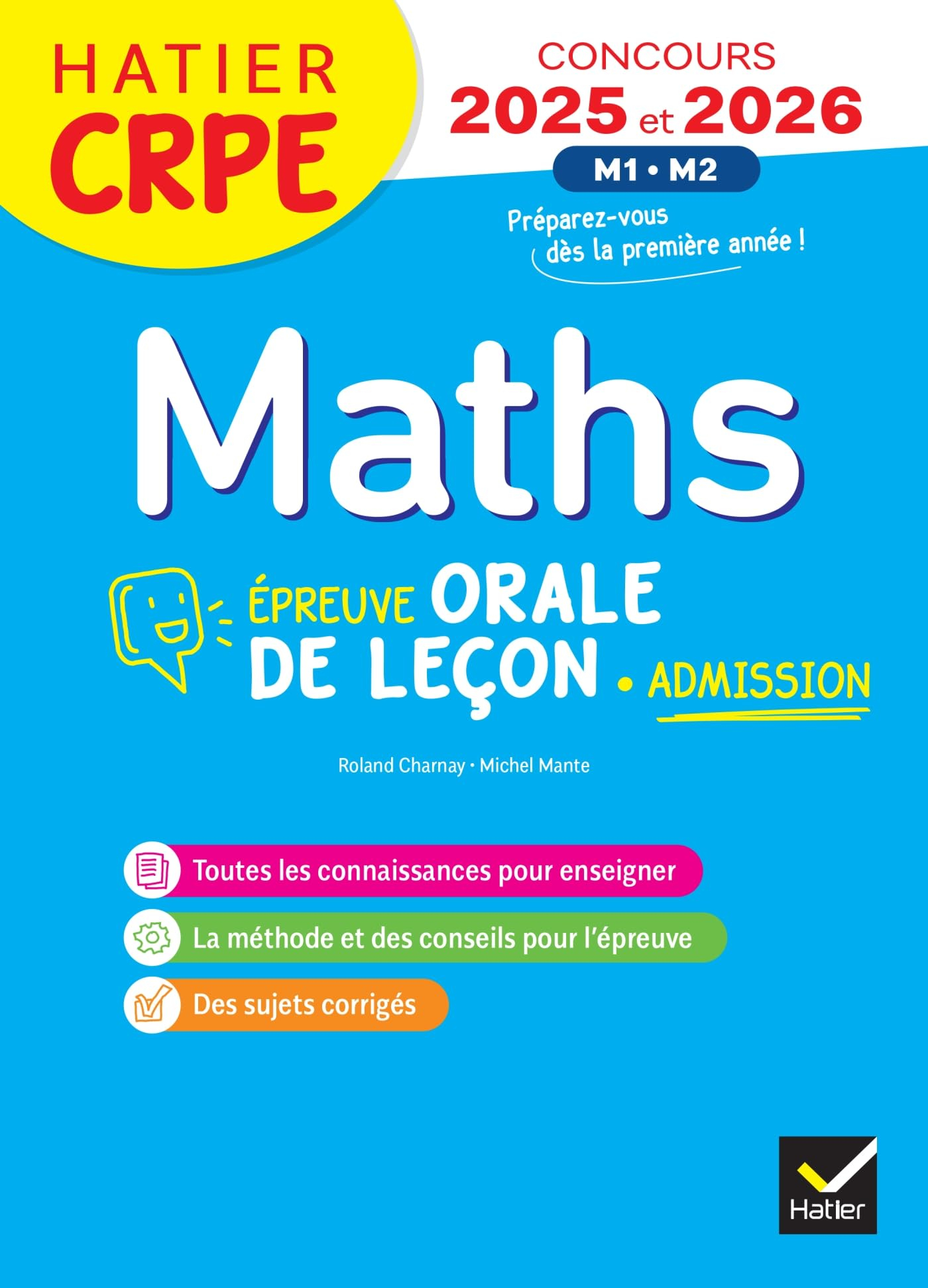 Maths : épreuve orale de leçon, admission : concours 2025 et 2026, M1, M2