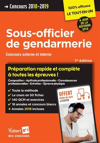 Sous-officier de gendarmerie : catégorie B, concours externe et interne : 2018-2019