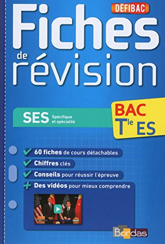 SES spécifique et spécialité, bac terminale ES : fiches de révision